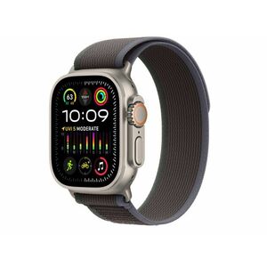 Apple Watch Ultra 2 GPS + Cellular, 49 mm-es titántok (MRF53CM/A) kék-fekete terep pánt - S/M kép