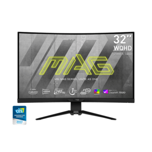 MSI MAG 325CQRXF QHD Ívelt Rapid VA 240Hz gaming monitor (9S6-3DC84T-001) fekete kép