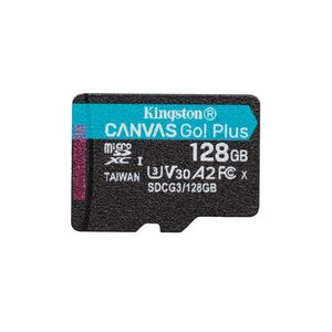 Kingston Canvas Go! Plus microSD Memóriakártya, 128GB, Adapter nélkül (SDCG3/128GBSP) kép