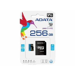 ADATA MicroSDHC 256GB Memóriakártya + Adapter (AUSDX256GUICL10A1-RA1) kép