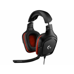 Logitech G332 gamer headset (981-000757) Fekete/Piros kép