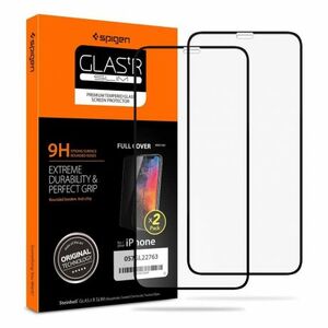 Spigen Full Cover Tr Slim 2-pack üvegfólia iPhone 11 Pro / XS / X, fekete (057GL23120) kép