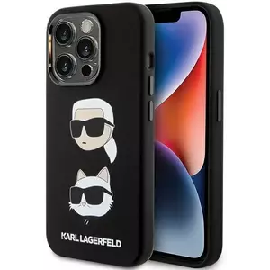 Tok Karl Lagerfeld KLHCP15LSDHKCNK iPhone 15 Pro 6.1" black Silicone Karl&Choupette Head (KLHCP15LSDHKCNK) kép