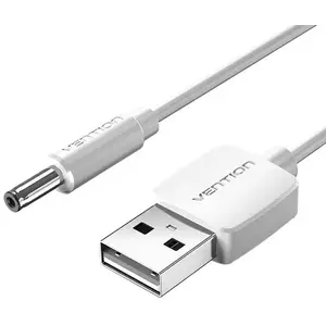 Kábel Vention Power Cable USB 2.0 to DC 3.5mm Barrel Jack 5V CEXWG 1, 5m (white) kép