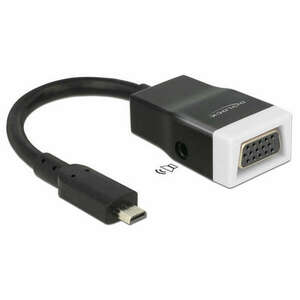 Delock Adapter HDMI-micro D dugó > VGA hüvely audióval kép