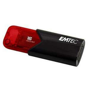 EMTEC Pendrive, 16GB, USB 3.2, EMTEC "B110 Click Easy", fekete-piros kép
