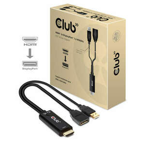 CLUB3D HDMI 2.0 TO DISPLAYPORT 1.2 4K60HZ HDR M/F ACTIVE ADAPTER... kép