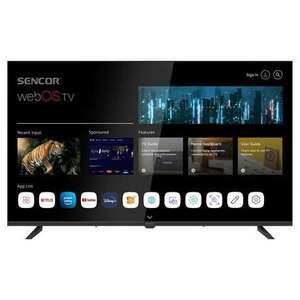 Sencor SLE43US801TCSB 4K UHD Smart LED Televízió, 108 cm, Ai Thin... kép