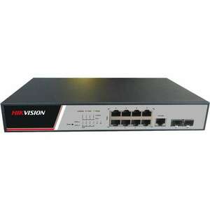 Hikvision 10/100/1000 8x PoE + 2x SFP switch (DS-3E2510P) (DS-3E2510P) kép