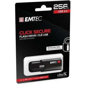 Pen Drive 256GB Emtec Click Secure B120 USB 3.2 (ECMMD256GB123) (... kép
