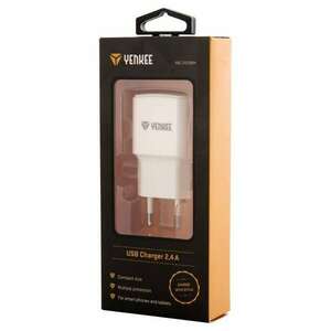 Yenkee YAC 2013WH hálózati USB töltő 2, 4A fehér (YAC 2013WH) kép