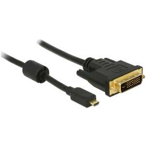 Delock HDMI-kábel Micro-D-csatlakozódugóval > DVI 24+1 csatlak... kép