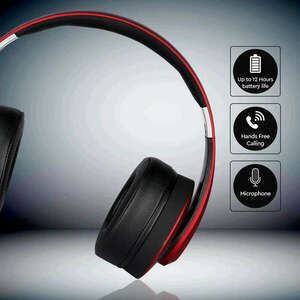 V-TAC Bluetooth fejhallgató, piros - SKU 7731 kép