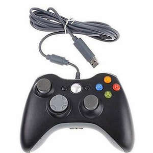 Gamepad, Xbox 360 Konzol, PC, 2 m kábel, Fekete / Szürke kép