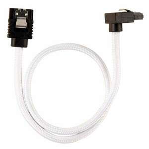 CORSAIR Premium sleeved SATA cable with 90° connector 2-pack - White (CC-8900283) kép