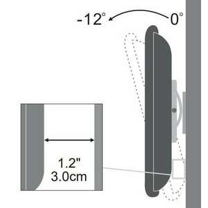 Techly 106596 13"-30" LCD/LED/PDP TV fali tartó - Fekete kép