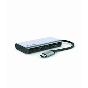 Belkin CONNECT USB-C 4in1 Multiport adapter - Grey kép