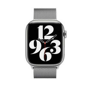 Apple Watch 45mm Band: Silver Milanese Loop kép
