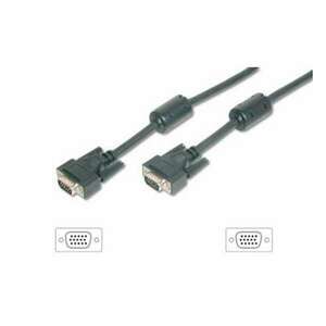 Equip 118812 VGA kábel HD15 apa/apa ferrit gyűrűvel 5m kép