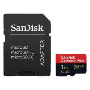 1TB microSDXC Sandisk Extreme Pro 200/140 MB/s, A2 C10 V30 UHS-I U3 + adapter (SDSQXCD-1T00-GN6MA / 214508) (SDSQXCD-1T00-GN6MA / 214508) kép