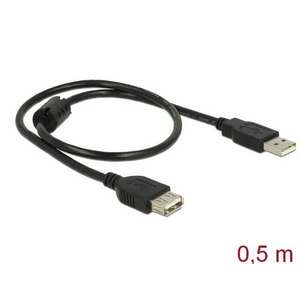 Delock USB2.0 hosszabító kábel A-tip. dugó > A-tip aljzat csat... kép