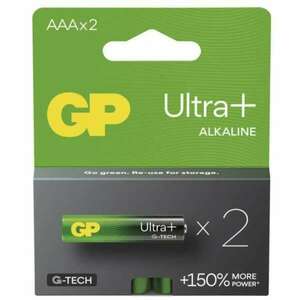 GP Ultra Plus Alkáli elem AAA 2db kép