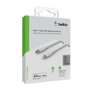 Belkin BOOST CHARGE USB-C to Lightning Cable, PVC - 1M - White kép