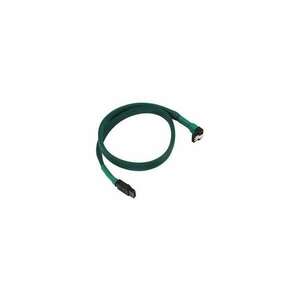 Kabel Nanoxia SATA 6Gb/s Kabel abgewinkelt 45 cm, grün (NXS6G4G) kép