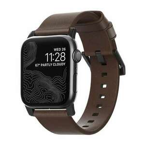 Nomad Leather Strap Apple Watch Bőr szíj 49/45/44/42mm - Barna/Fekete (NM1A4RBM00) kép