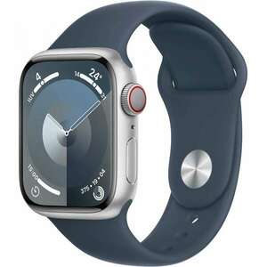 Apple Watch S9 Aluminium Cellular 41mm Silber (Sportarmband sturm... kép