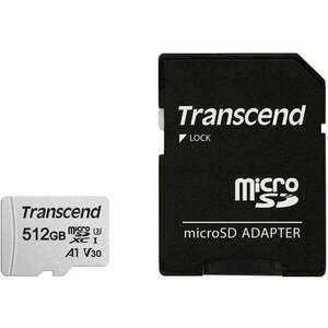 SD microSD Card 512GB Transcend SDXC USD300S-A w/Adapter (TS512GUSD300S-A) kép