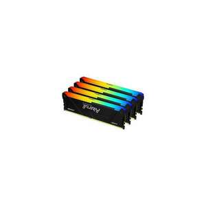 DDR4 32GB PC 3600 CL17 Kingston KIT (4x 8GB) FURY Beast RGB retail (KF436C17BB2AK4/32) kép