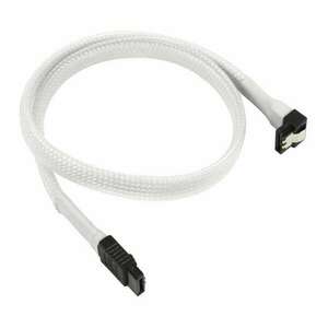 Kabel Nanoxia SATA 6Gb/s Kabel abgewinkelt 45 cm, weiß (NXS6G4W) kép