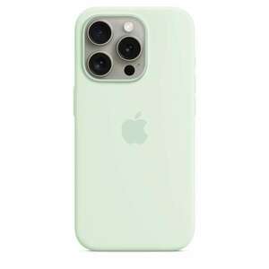 Apple iPhone 15 Pro MagSafe-rögzítésű szilikontok - Zöld (MWNL3ZM/A) kép