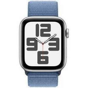 Apple Watch SE Aluminium 44mm Silber (Sport Loop winterblau) NEW... kép