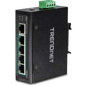 TRENDnet Industrie Switch 5 Port Fast Eth. PoE+ L2 DIN-Rai (TI-PG50) kép