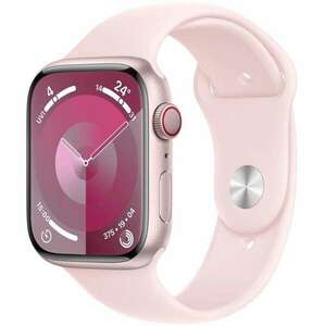 Apple Watch S9 Aluminium Cellular 45mm Rosé (Sportarmband hellros... kép