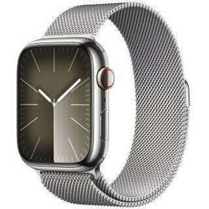 Apple Watch S9 Edelstahl Cellular 45mm Silber (milanaise silber)... kép