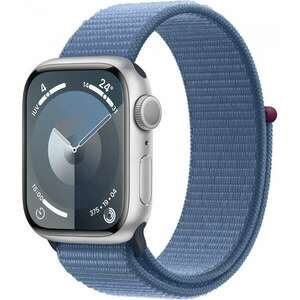Apple Watch S9 Aluminium 41mm Silber (Sport Loop winterblau) NEW... kép