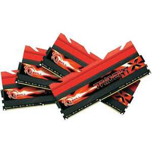 G.Skill 32GB /2400 TridentX Red DDR3 RAM KIT (4x8GB) (F3-2400C10Q-32GTX) kép