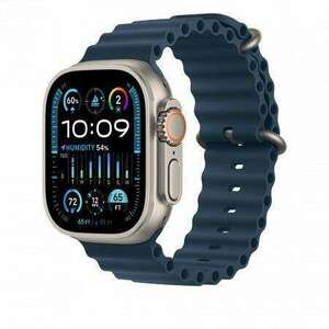 Apple Watch Ultra 2 + Cellular 49mm titántok, óceán kék szíj (MRE... kép
