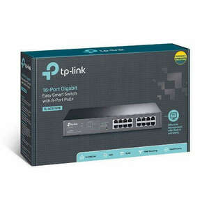 TP-LINK Switch 16x1000Mbps (8xPOE), Easy Smart, TL-SG1016PE kép