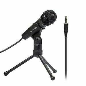 Promate AUX Mikrofon - TWEETER (Plug & Play, flexibilis, 1, 8m kábel, fekete) kép