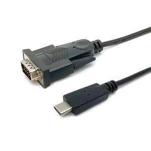 Equip Kábel - 133392 (USB-C to Serial (DB9), fekete, 1, 5m) kép