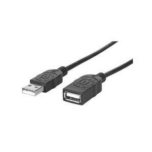 Manhattan Kábel - USB hosszabbító kábel (USB2.0, 180cm, Fekete) kép