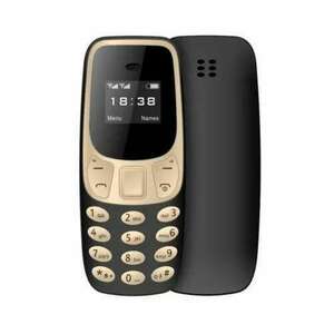 Ultramini mobiltelefon - 2 SIM kártyát kezel/fekete-arany kép