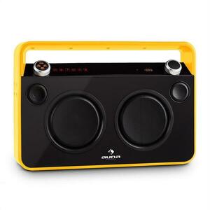 Auna Bebop Ghettoblaster, sárga, USB bluetooth AUX MIC kép