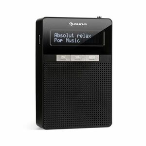 Auna DigiPlug DAB, aljzatba szúrható rádió, DAB+, FM/PLL, BT, LCD kijelző, fekete kép