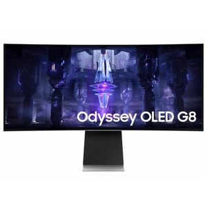 SAMSUNG Odyssey G8 G85SB 34 UWQHD OLED Ívelt Smart Gaming monitor (LS34BG850SUXEN) kép