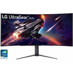 LG UltraGear 45 WQHD 240Hz OLED Ívelt Gaming monitor (45GR95QE-B) fekete kép